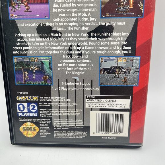 The Punisher (Sega Genesis, 1994) With Original Box - Picture 6 of 14